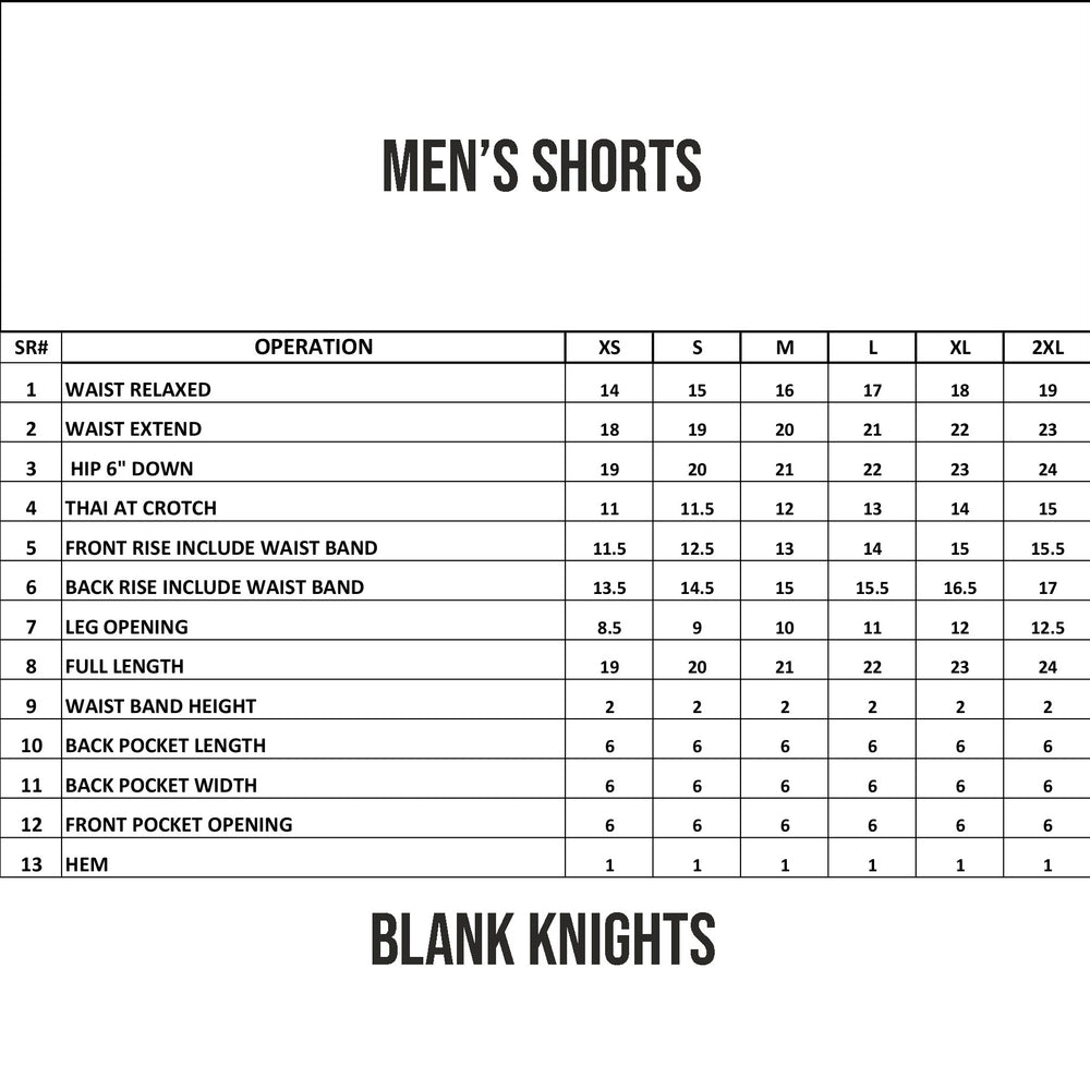 MEN'S SHORTS – Blank Knights