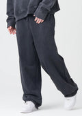 14 OZ Garment Wash French Terry Open Bottom Oversized Distressed Fleece Sweatpants