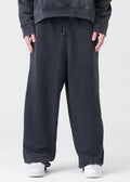 14 OZ Garment Wash French Terry Open Bottom Oversized Distressed Fleece Sweatpants