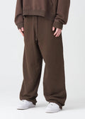 14 OZ Garment Wash French Terry Open Bottom Oversized Distressed Fleece Sweatpants