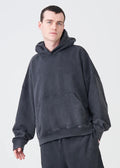 14 OZ Garment Wash French Terry Oversized Distressed Fleece Sweatshirt