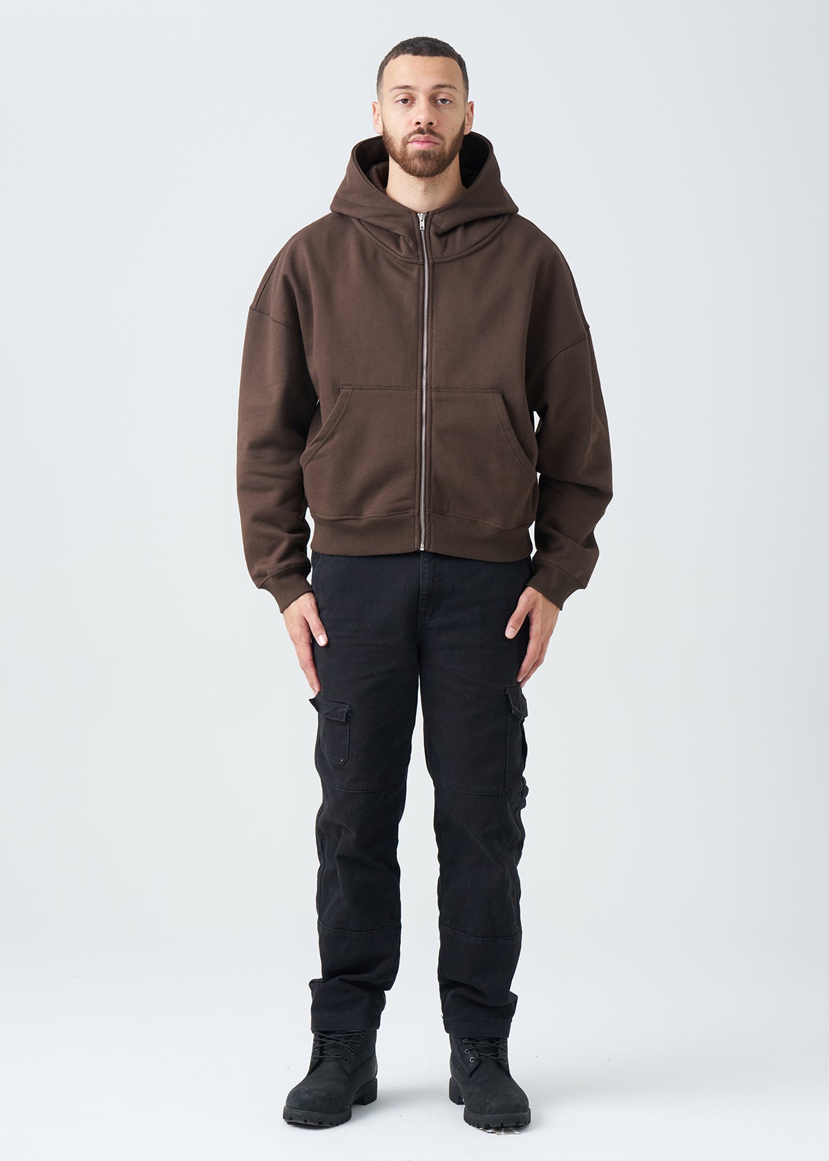 14 OZ Oversized Boxy Heavyweight Full-Zip Sweatshirt