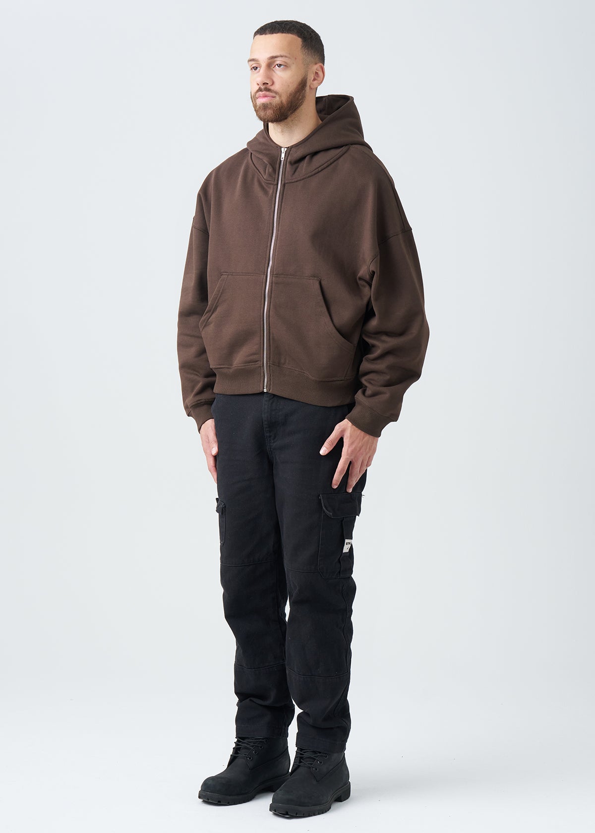 14 OZ Oversized Boxy Heavyweight Full-Zip Sweatshirt