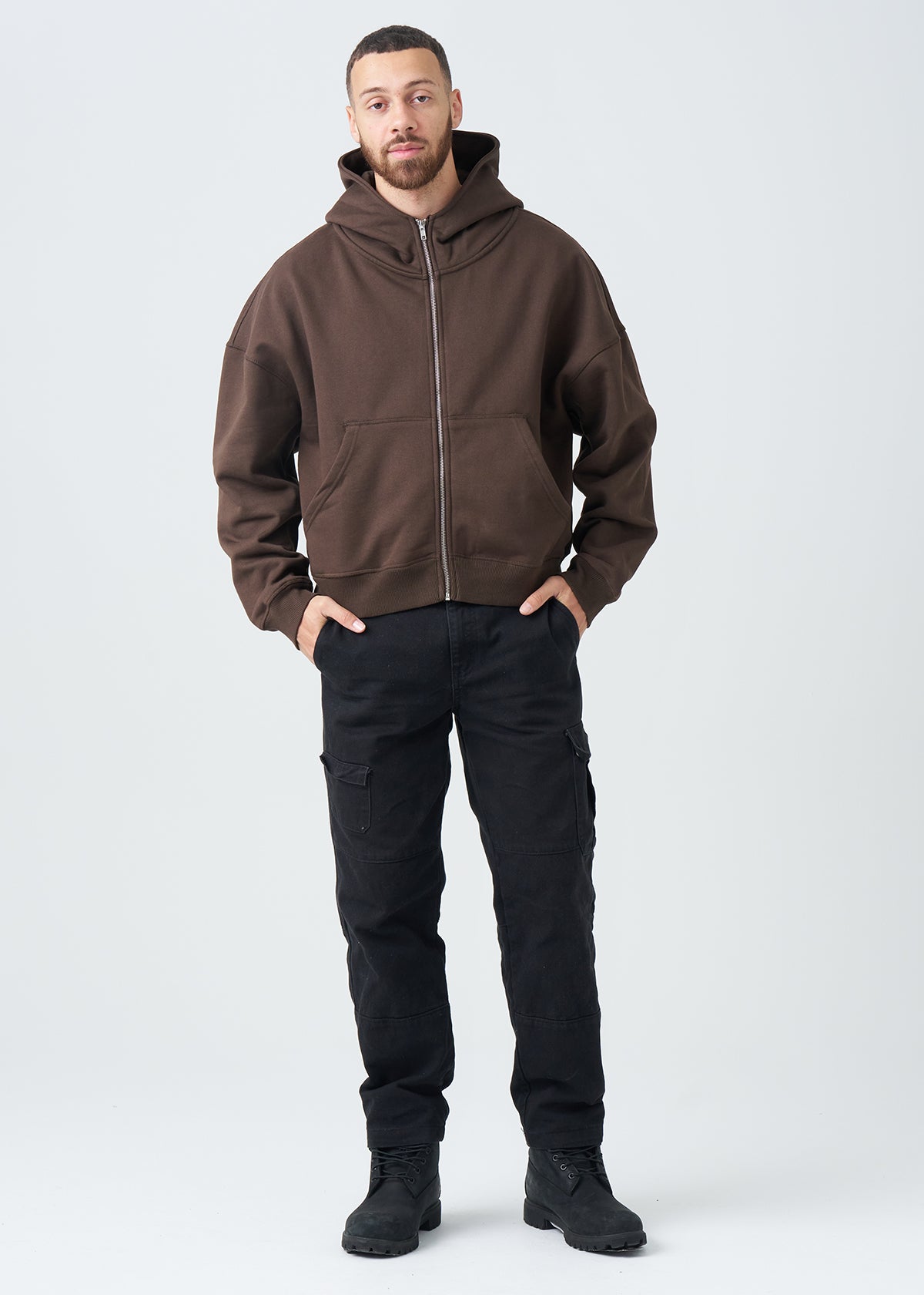 14 OZ Oversized Boxy Heavyweight Full-Zip Sweatshirt