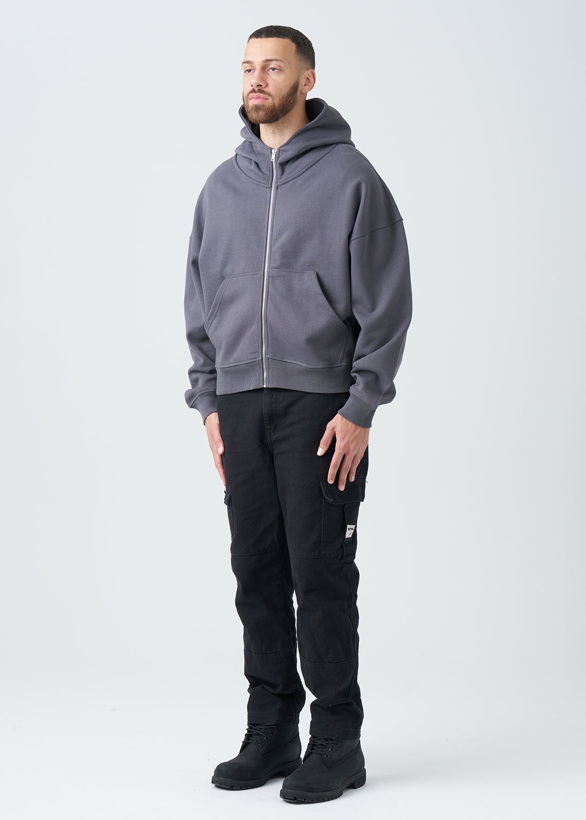 14 OZ Oversized Boxy Heavyweight Full-Zip Sweatshirt