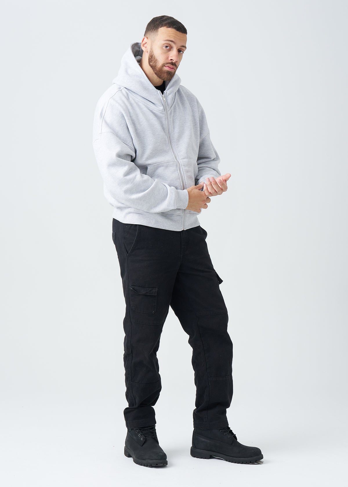 14 OZ Oversized Boxy Heavyweight Full-Zip Sweatshirt