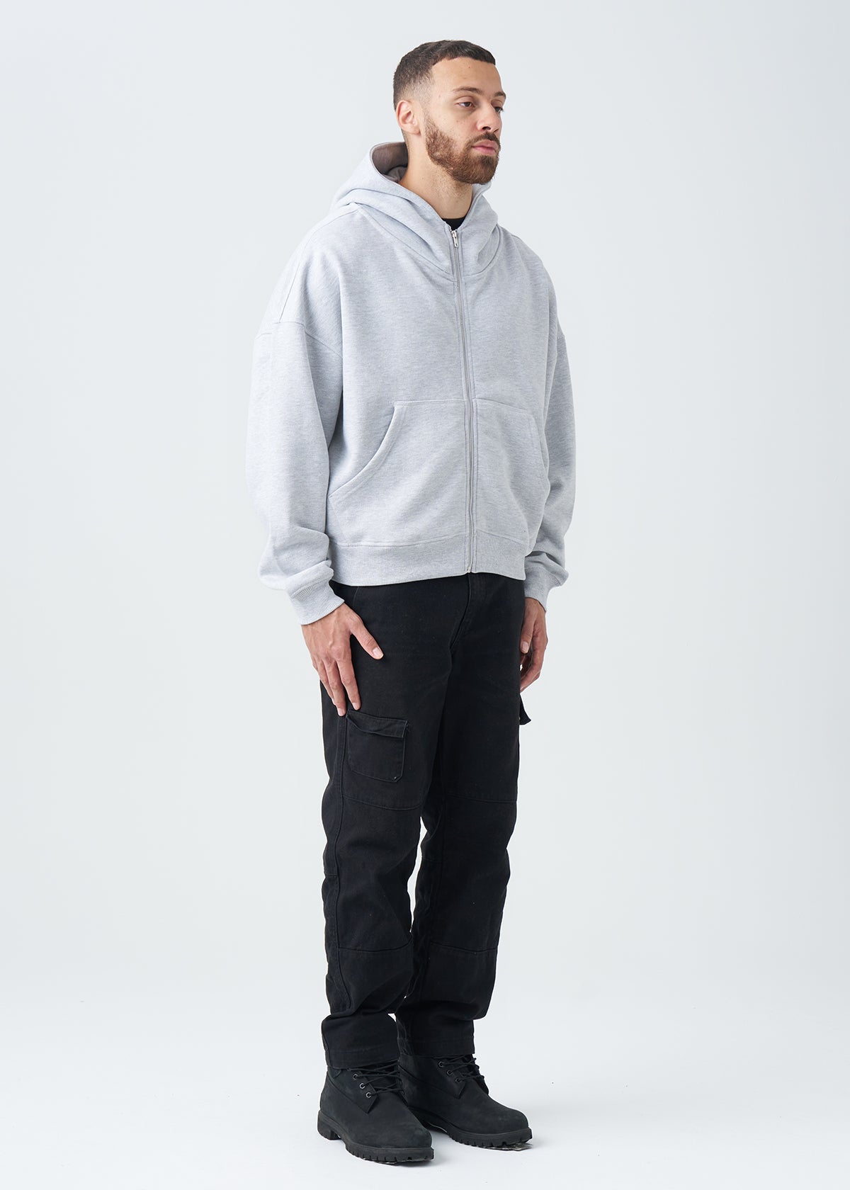 14 OZ Oversized Boxy Heavyweight Full-Zip Sweatshirt