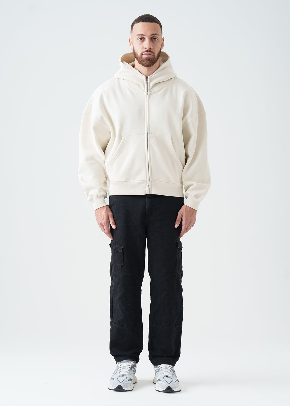 14 OZ Oversized Boxy Heavyweight Full-Zip Sweatshirt