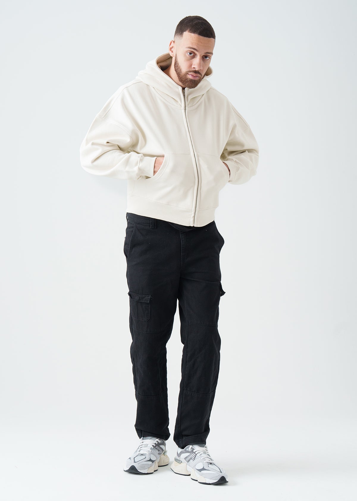 14 OZ Oversized Boxy Heavyweight Full-Zip Sweatshirt