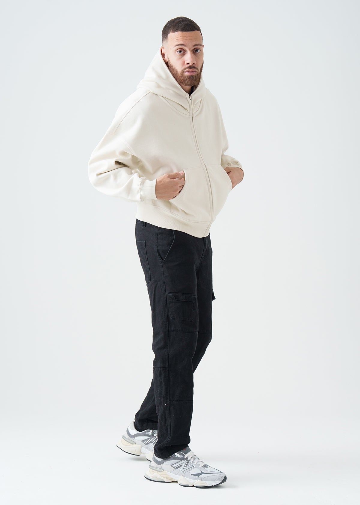 14 OZ Oversized Boxy Heavyweight Full-Zip Sweatshirt