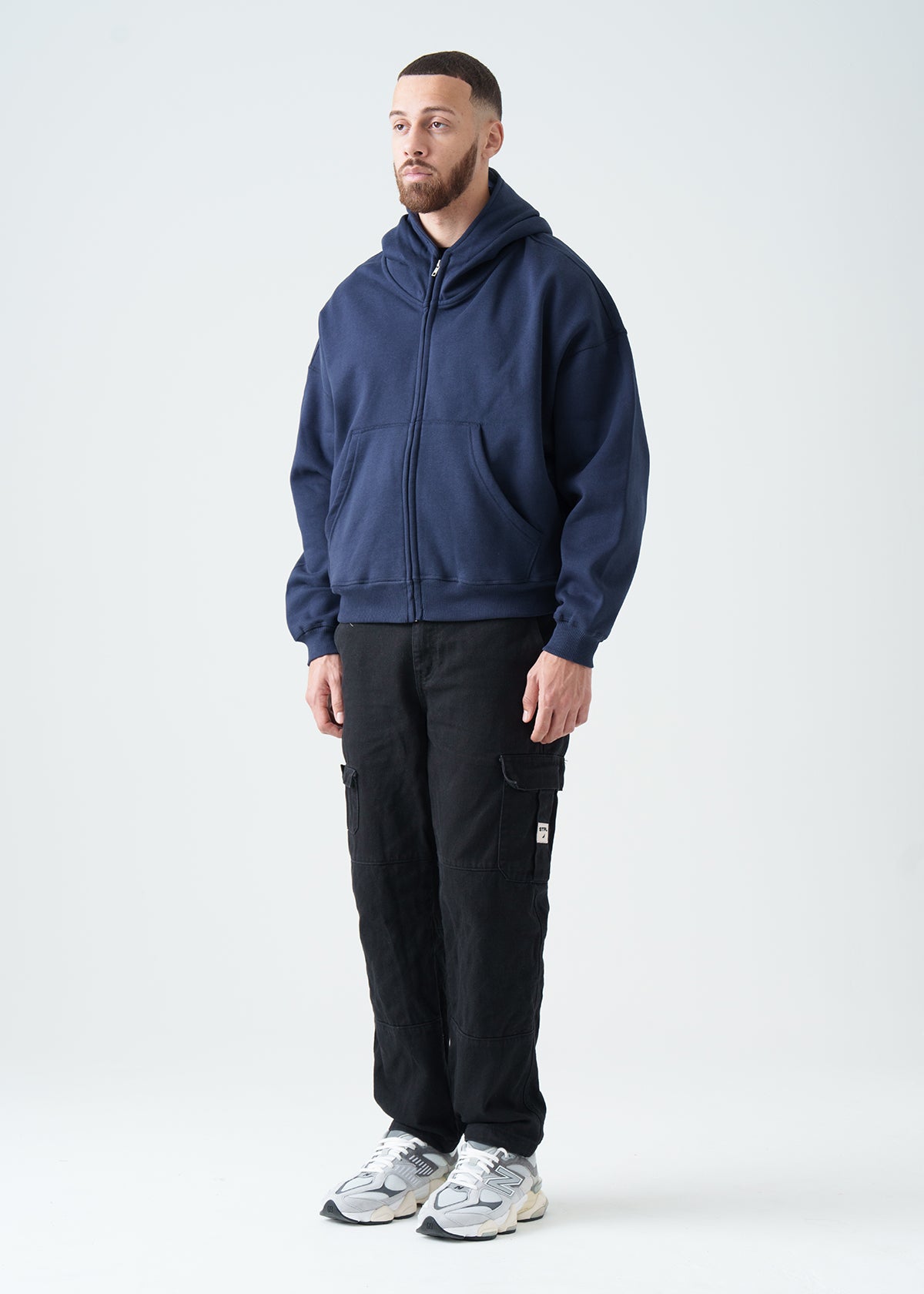 14 OZ Oversized Boxy Heavyweight Full-Zip Sweatshirt