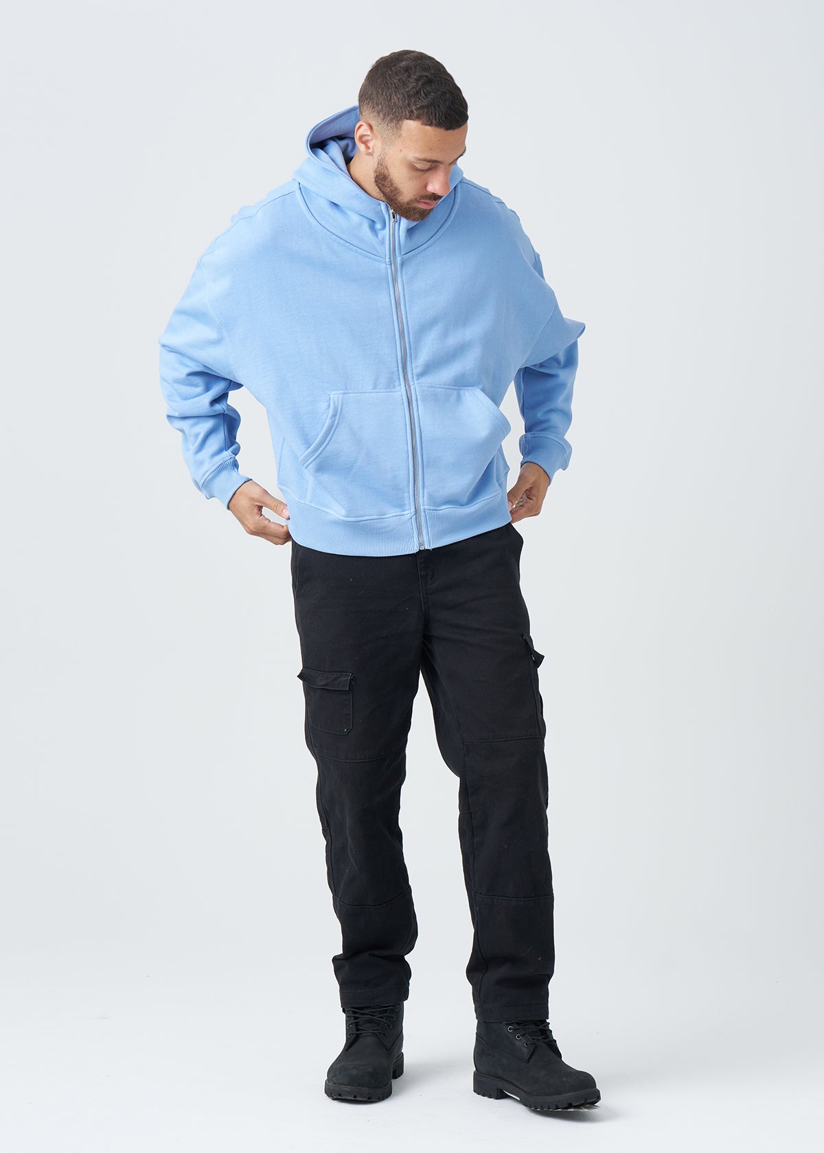 14 OZ Oversized Boxy Heavyweight Full-Zip Sweatshirt