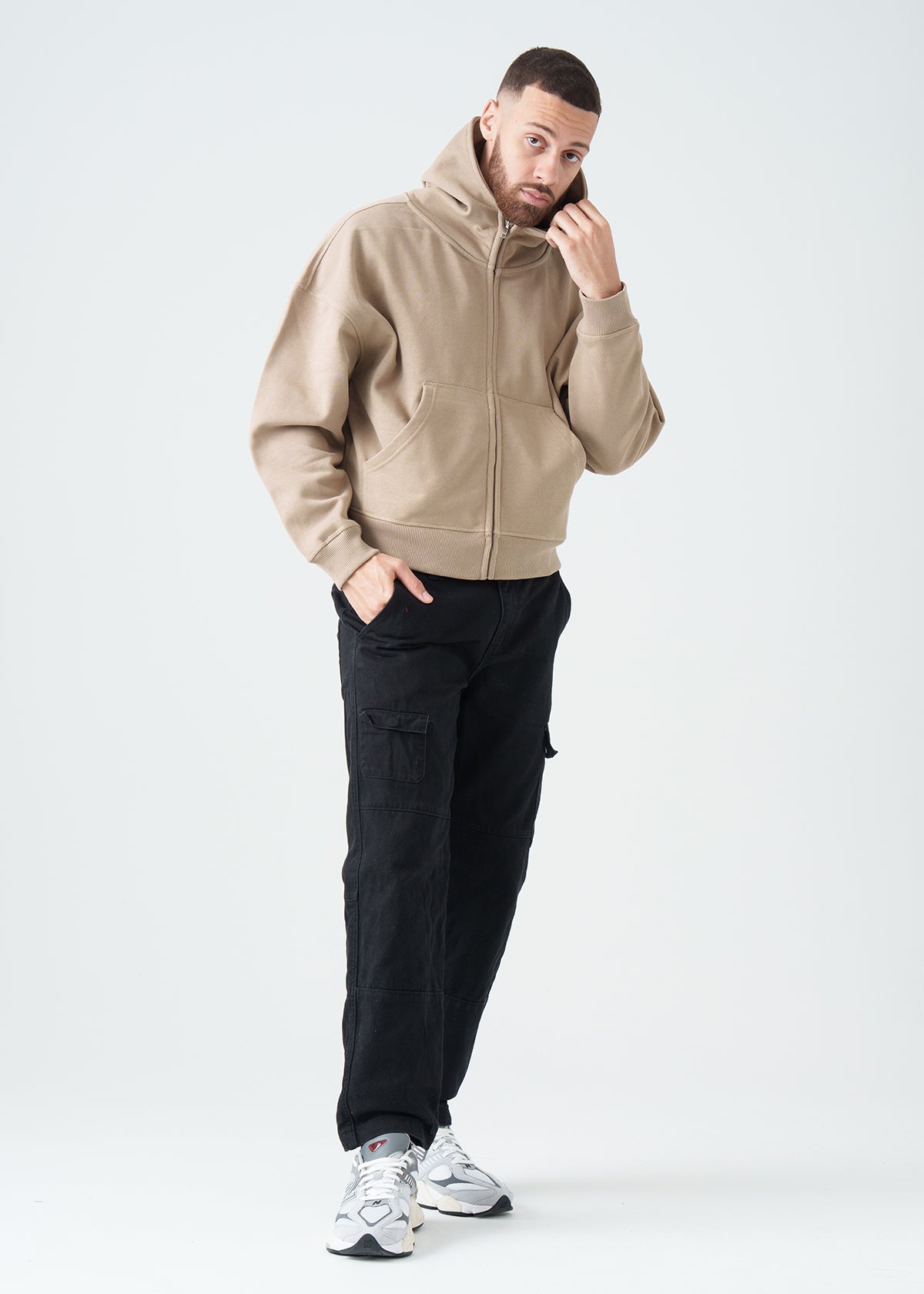 14 OZ Oversized Boxy Heavyweight Full-Zip Sweatshirt