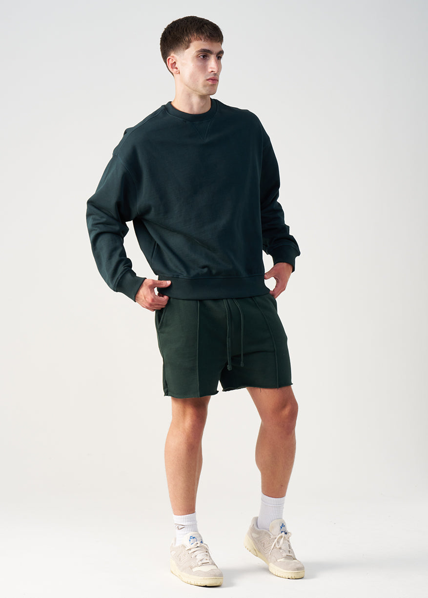 3D Raw Edge Fleece Sweatshorts