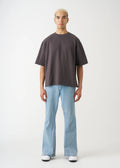 7 OZ Raw Edge Oversized Cropped T-Shirt