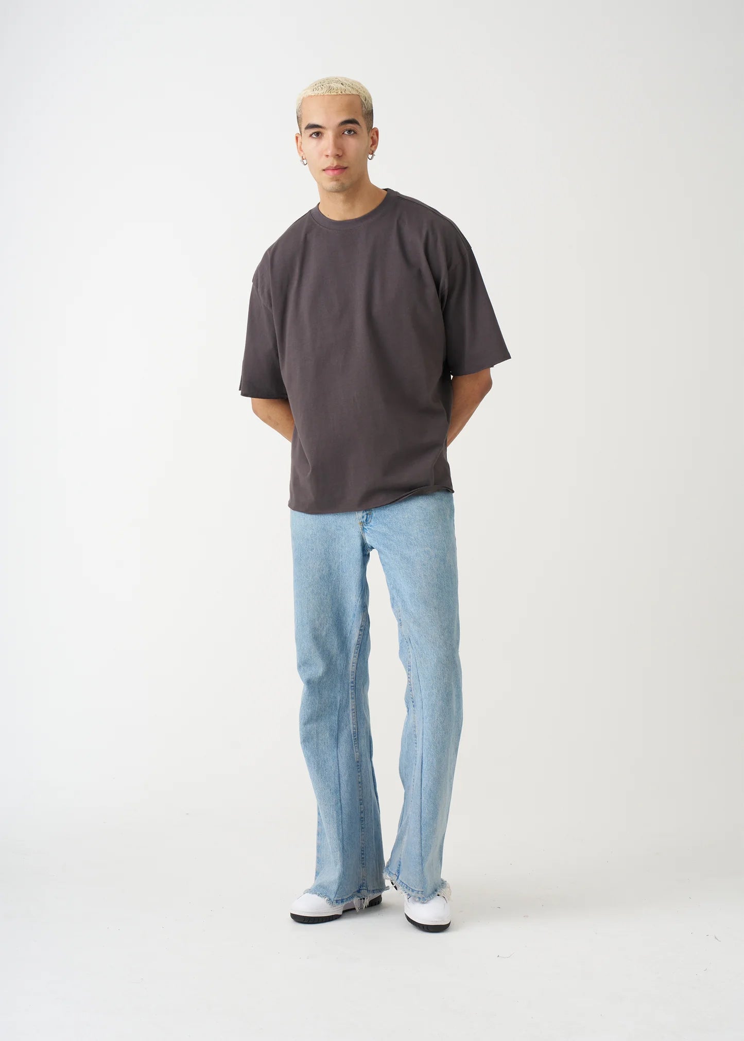 7 OZ Raw Edge Oversized Cropped T-Shirt