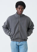 600 GSM Mock Neck Oversized Drop Shoulder Garment Dyed Jacket