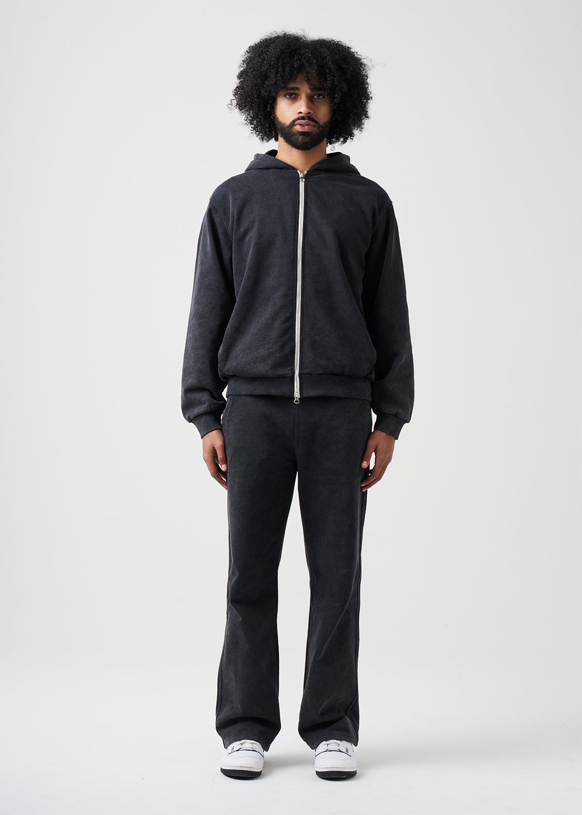 14 OZ Two-Way Zip Garment Dyed French Terry Sweatsuit