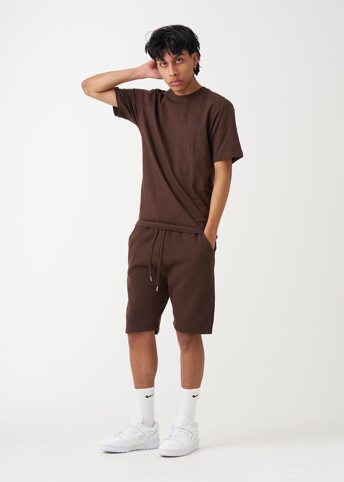 Brown T-Shirt And Short Set – Blank Knights