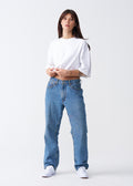 10 OZ Oversized French Terry Garment Dyed Crop Top T-shirt