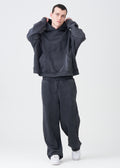 14 OZ Garment Wash French Terry Oversized Boxy Distressed Fleece Sweatsuit