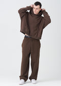 14 OZ Garment Wash French Terry Oversized Boxy Distressed Fleece Sweatsuit