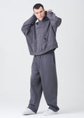 14 OZ Garment Wash French Terry Oversized Boxy Distressed Fleece Sweatsuit