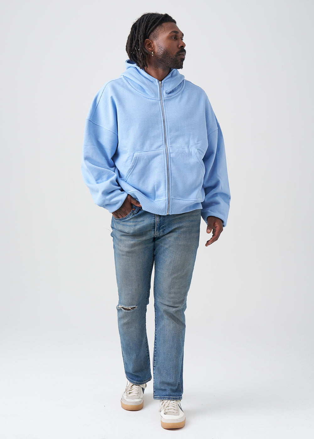 14 OZ Oversized Boxy Heavyweight Full-Zip Sweatshirt