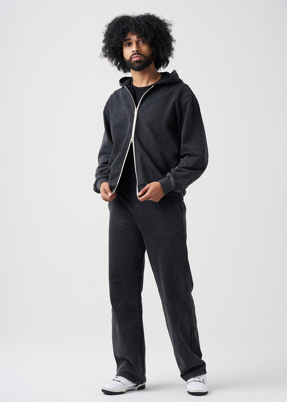 14 OZ Two-Way Zip Garment Dyed French Terry Sweatsuit