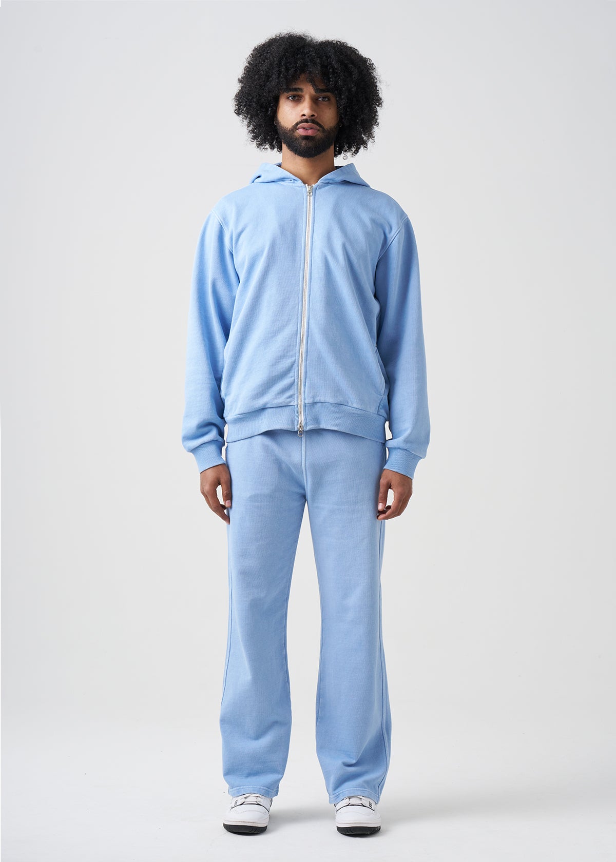 14 OZ Two-Way Zip Garment Dyed French Terry Sweatsuit