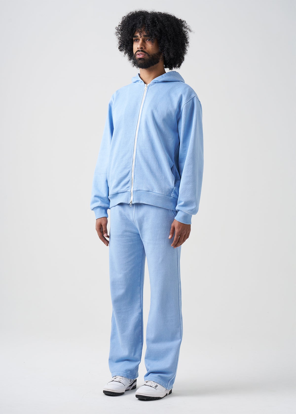 14 OZ Two-Way Zip Garment Dyed French Terry Sweatsuit