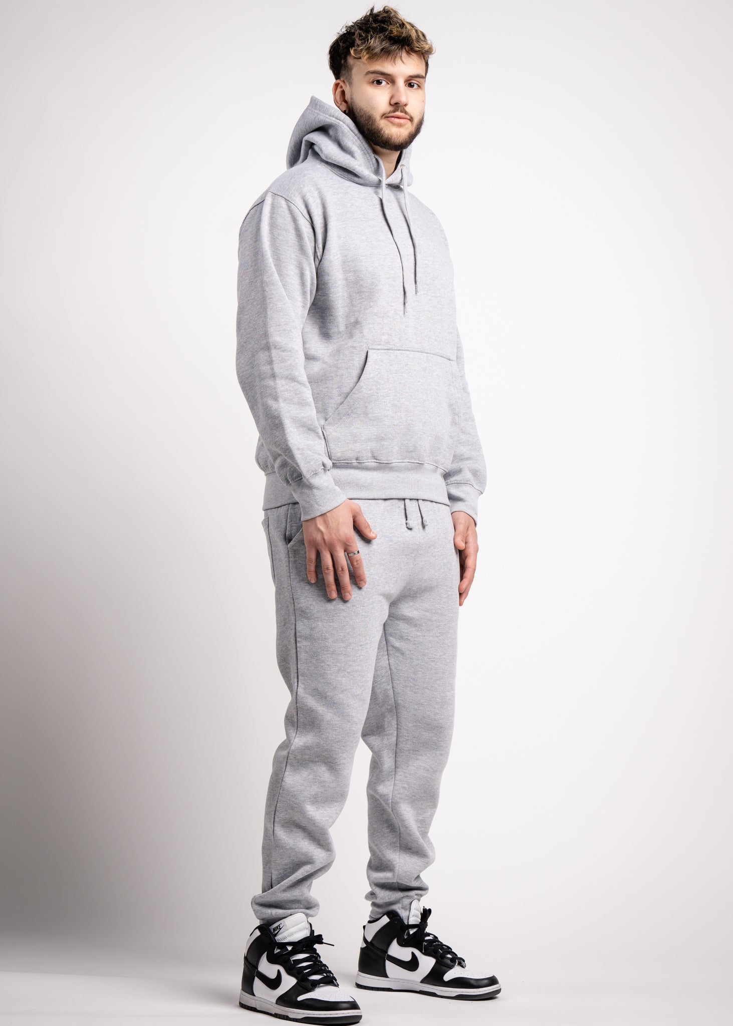 Heather Gray Heavy Blend Fleece SweatSuit – Blank Knights