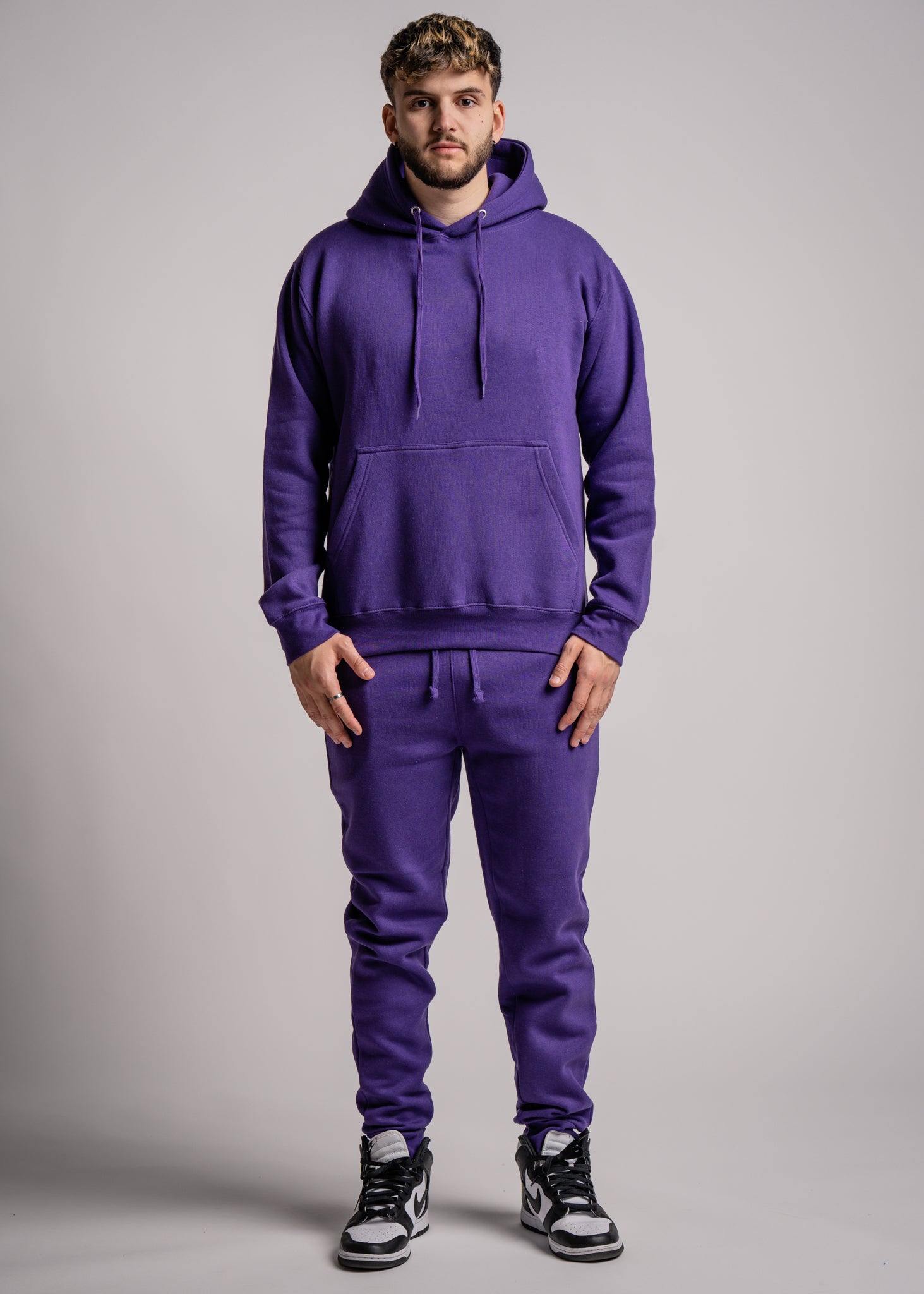 Purple Heavy Blend Fleece SweatSuit – Blank Knights